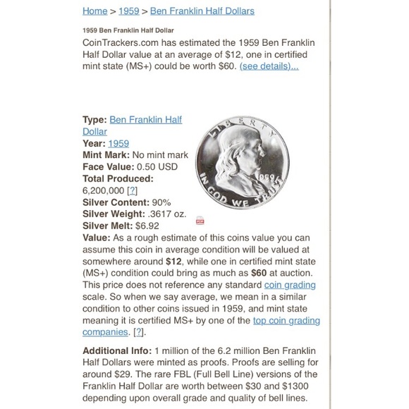 Handcrafted Coin Ring | Ben Franklin Half Dollar - Picture 7 of 8